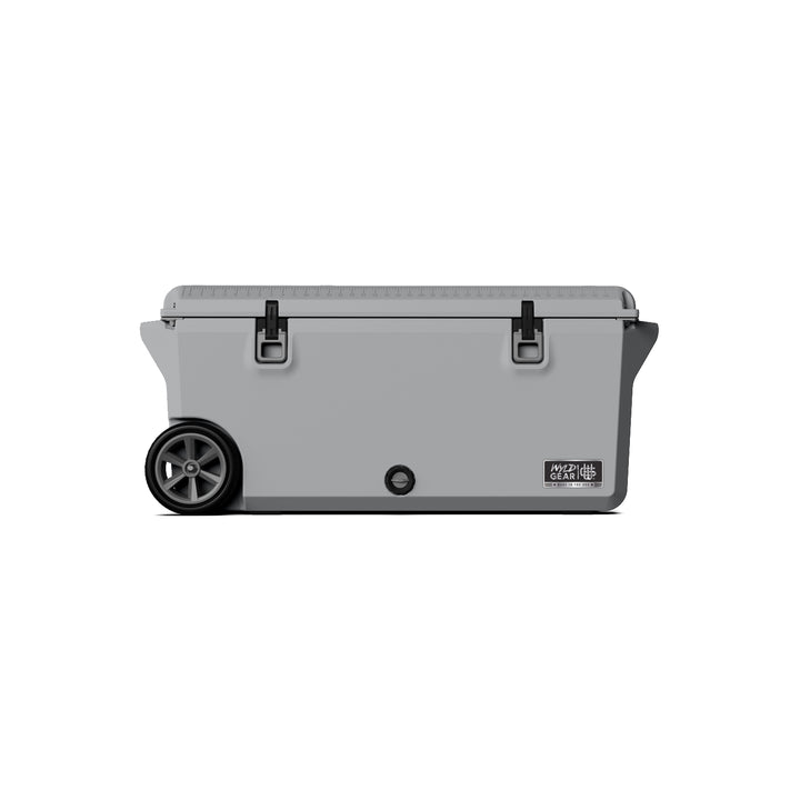 110 Quart Cooler Ice Chest With Wheels Wyld Gear grey